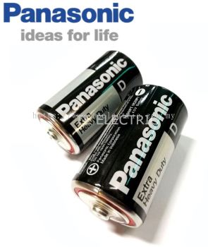 (2PCS) PANASONIC D SIZE BATTERY EXTRA HEAVY DUTY 1.5V LONG LIFE