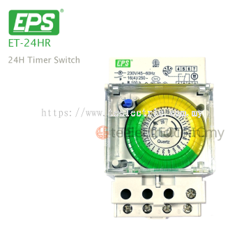 EPS TIMER ET-24HR 24 HOURS ANALOGUE TIMER SWITCH DIN RAIL MOUNTING