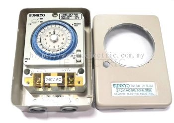 SUNKYO TIME SWITCH WITH METAL CLAD COVER TB352 24 HOURS 240VAC TIMER