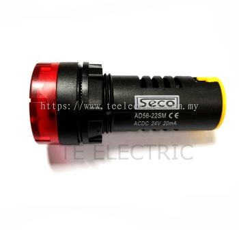 SECO 24V AC / DC PILOT LAMP WITH BUZZER AD56-22SW (RED)