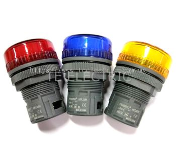 HOKOMO 22MM 24V DC LED PILOT LAMP RED / BLUE / YELLOW INDICATOR LIGHT