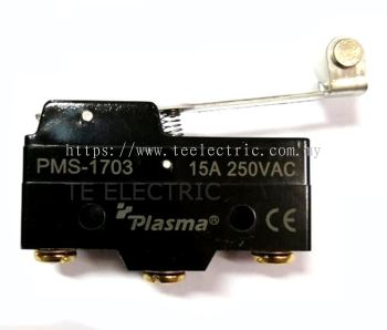 PLASMA PMS 1703 LIMIT SWITCH / MICRO SWITCH WITH LONG ROLLER LEVER ARM 15A 250VAC