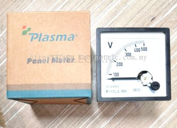 PLASMA OB72 10A AC AMMETER 72mm X 72mm PANEL METER