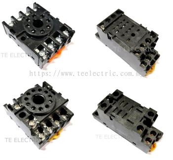 RELAY BASE SOCKET FOR MK2 / LY2 / LY4 / MK3P PF113A  11 PIN ROUND / PTF14A 14 PIN / PTF08A 8 PIN / PF083A 8 PIN 