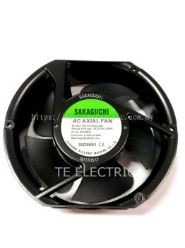 SAKAGUCHI 6" 6 X 6 INCH 240VAC VIDEO FAN BALL BEARING ROUND TYPE 150MM X 150MM X 51MM VENTILATION AXIAL COOLING FAN