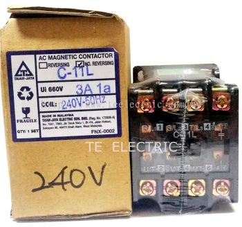 TAIAN JAYA C-11L CONTACTOR TAIAN 20A 240V CONTACTOR TAIAN C SERIES CONTACTOR (SIRIM APPROVED)