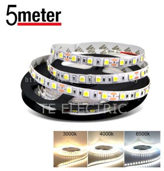 5 METER LED STRIP LIGHT FLEXIBLE WITH DOUBLE SIDED TAPE 12V DC ROPE LIGHT 3000K / 4000K / 5000K DECORATION ADVERTISEMENT