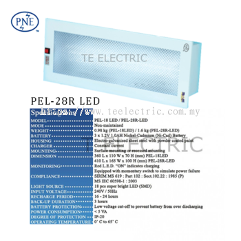 PNE PEL - 28R LED EMERGENCY LIGHT SELF CONTAINED LUMINAIRE RECESSED MOUNTING TYPE BOMBA APPROVED