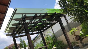 Custom Printed Polycarbonate Awning Lexan Thermo clear SCIR 5 Wall
