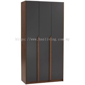 Manda 3 Door Wardrobe (Black)