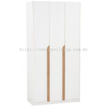 Manda 3 Door Wardrobe (White)