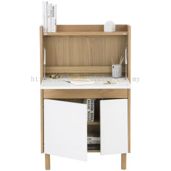 Barton Working Desk (White + Natural)