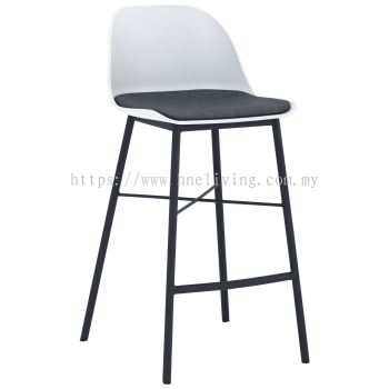 Laxmi Barstool - White (69.5cm Seat Height)