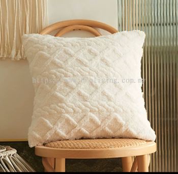 Fluffy Throw Pillow - White