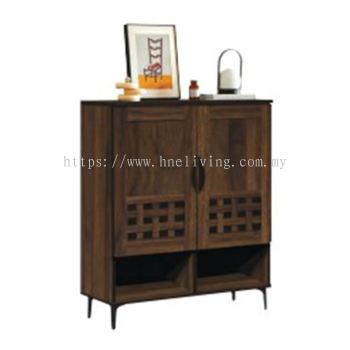 Square Shoe Cabinet (2 Door) A - Walnut