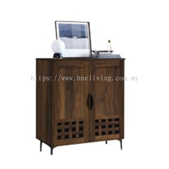 Square Shoe Cabinet (2 Door) B - Walnut