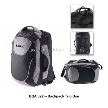 BGA322 -- Backpack Bag Trio Use