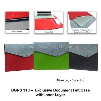 BGRS110 -- Exclusive Document Felt Case with Inner Layer