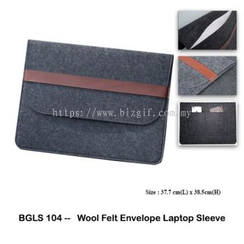 BGLS104 -- Wool Felt Laptop Sleeve Case