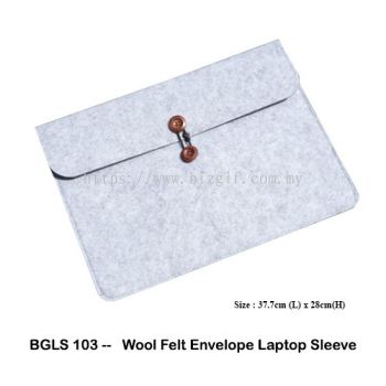 BGLS103 -- Wool Felt Envelope Laptop Sleeve