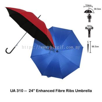 UA310 -- 24 inch Enhanced Fibre Ribs Umbrella