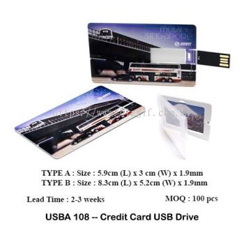 USBA108 -- Credit Card USB Drive