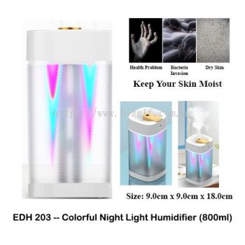 EDH203 -- Colorful Night Light Humidifier 800ml