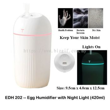 EDH202 -- Egg Humidifier with Night Light 420ml