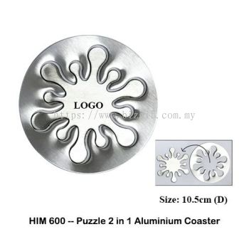 HIM600 -- Puzzle 2 in 1 Aluminium Coaster