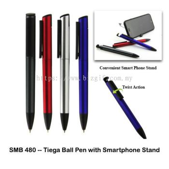 SMB480 -- Tiega Ball Pen with Smartphone Stand