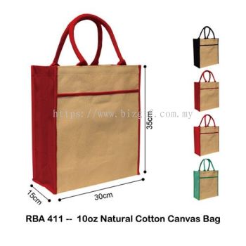 RBA411 -- 10oz Natural Cotton Canvas Bag