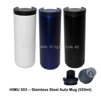 HIMU303 -- Stainless Steel Auto Mug (550ml)