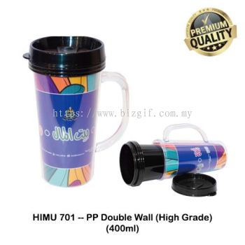 HIMU701 -- PP Double Wall Auto Mug With Hanger (High Grade) (400ml)