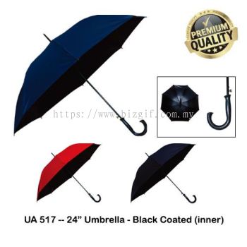 UA517 -- 24 inch Umbrella Black Coated_inner