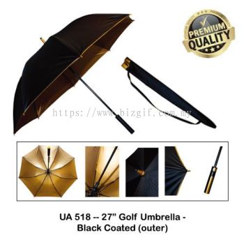 UA518 -- 27 inch Umbrella Black Coated_outer