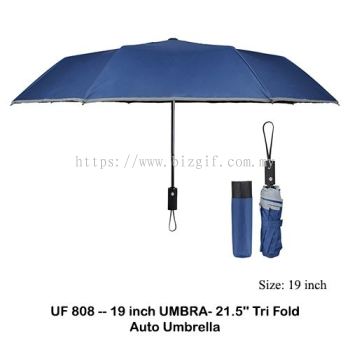 UF808 -- 21.5 inch UMBRA-Tri Fold Auto Umbrella