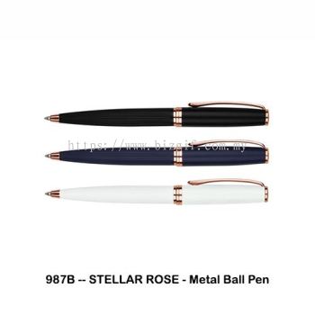 987B -- STELLAR ROSE - Metal Ball Pen