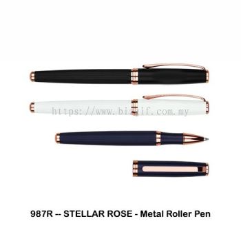 987R -- STELLAR ROSE - Metal Roller Pen