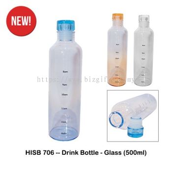 HISB706 -- Drink Bottle - Glass (500ml)