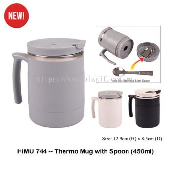 HIMU744 -- Thermo Mug with Spoon (450ml)