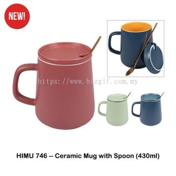 HIMU746 -- Ceramic Mug with Spoon (430ml)