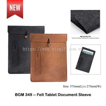 BGM349 -- Felt Tablet Document Sleeve