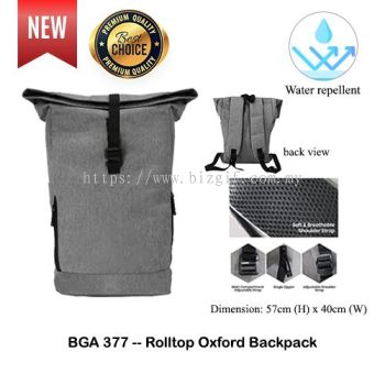 BGA377 -- Rolltop Oxford Backpack