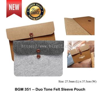 BGM351 -- Duo Tone Felt Sleeve Pouch