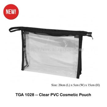 TGA1028 -- Clear PVC Cosmetic Pouch