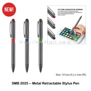 SMB2025 -- Metal Retractable Stylus Pen