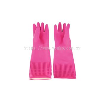 Pink Household Rubber Glove (L)