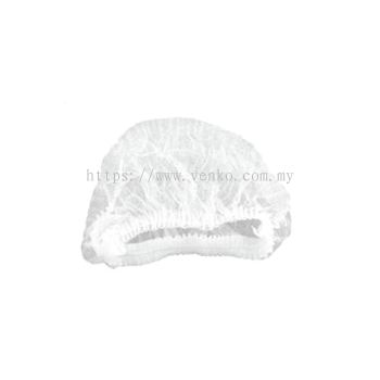 Elastic White Non Woven Hairnet