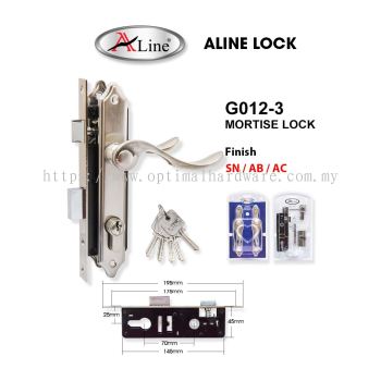 Aline Lock G012-3 Mortise Lock