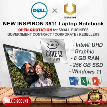 Official Dell Inspiron 15 3000 Laptop (3511) Dell Inspiron 15 3511 Dell Laptop New i3 Dell Notebook